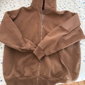Brandy Melville Tan Zip-Up Jacket